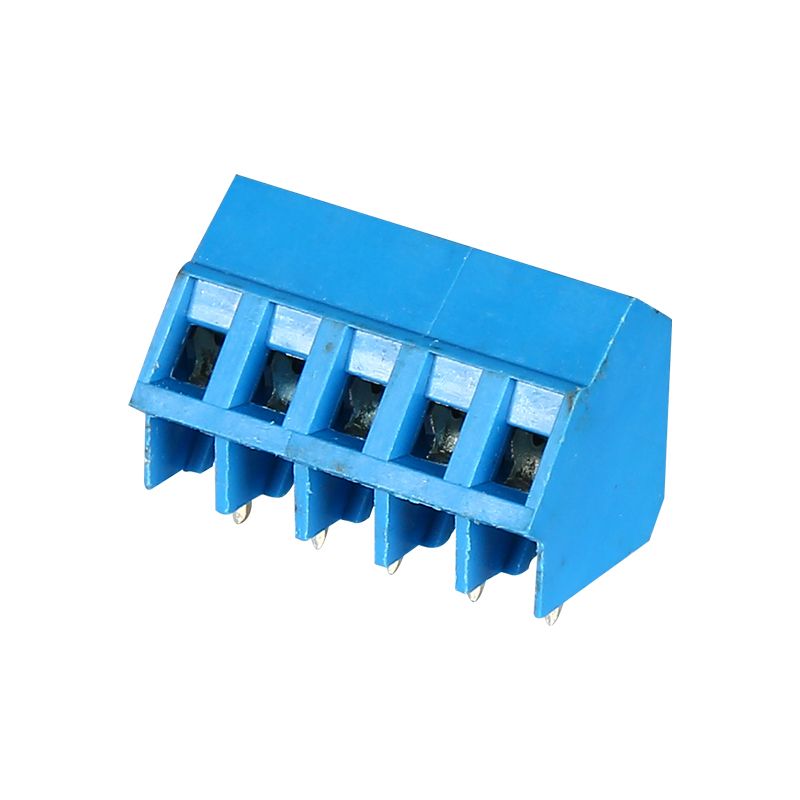 5,0 mm Bleu PCB terminalblock med skruv